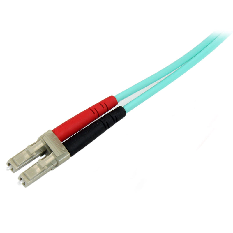 StarTech.com 10m Fiber Optic Cable - 10 Gb Aqua - Multimode Duplex 50/125 - LSZH - LC/LC - OM3 - LC to LC Fiber Patch Cable (A50FBLCLC10) LC-LC 30 ft / 9 m