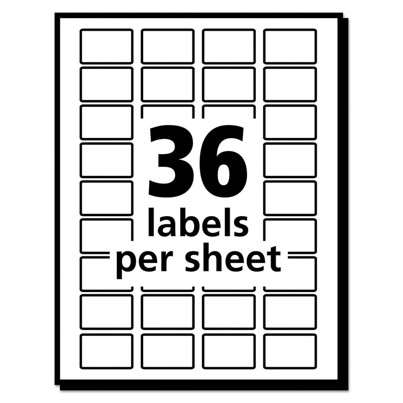 Removable Multi-Use Labels, 1/2 x 3/4, White, 1008/Pack