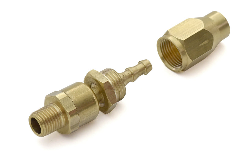 BluBird Fast Fix - 1/4" Air Hose Assembly Repair Fitting - w/ 1/4" MNPT Swivel - FFSW14