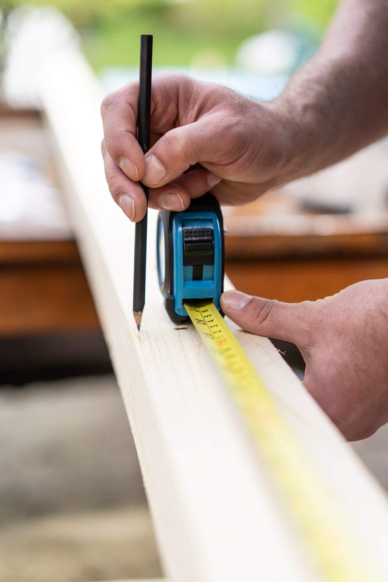 HAZET tape measure 2154N-5, 5 meters, reduced kinking behavior and resistant coating, automatic retraction by quality spring and double tape measure labeling 5000 mm