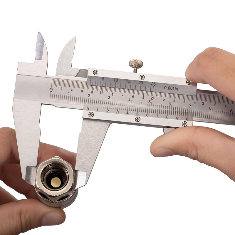 Spurtar Vernier Caliper 150mm / 6 Inch Caliper Caliper Analog for Diameter Depth Step Measuring Accuracy: 0.02mm / 0.001'' for Household DIY Jewelry Woodworking - Carbon Steel