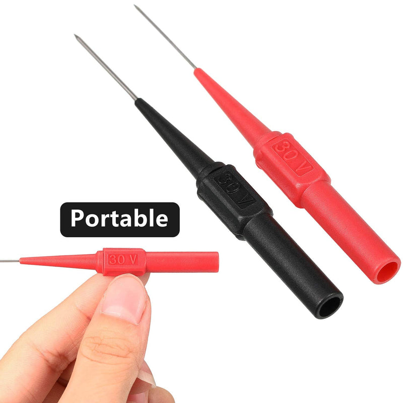 19 Pieces Wire Piercing Probe Insulation Back Probes, Probe Non-destructive Pin, Back Probe Kit Automotive for Test Car, 2 Styles