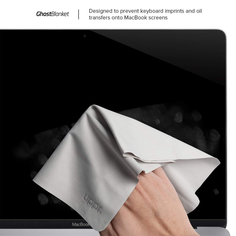UPPERCASE GhostBlanket Screen Keyboard Imprint Protection Microfiber Liner and Cleaning Cloth 15" Compatible with MacBook Pro 15" and 16" 15"+ MacBooks