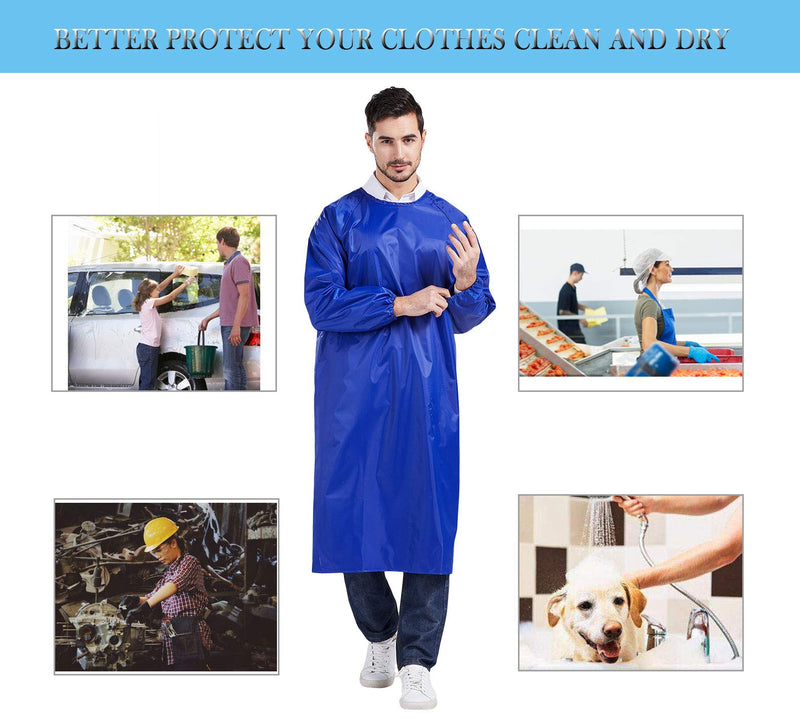 Nanxson Unisex Waterproof Apron Adjustable Work Apron for DishWashing, Lab Work, Dog Grooming, Cleaning Fish CF3015 Blue