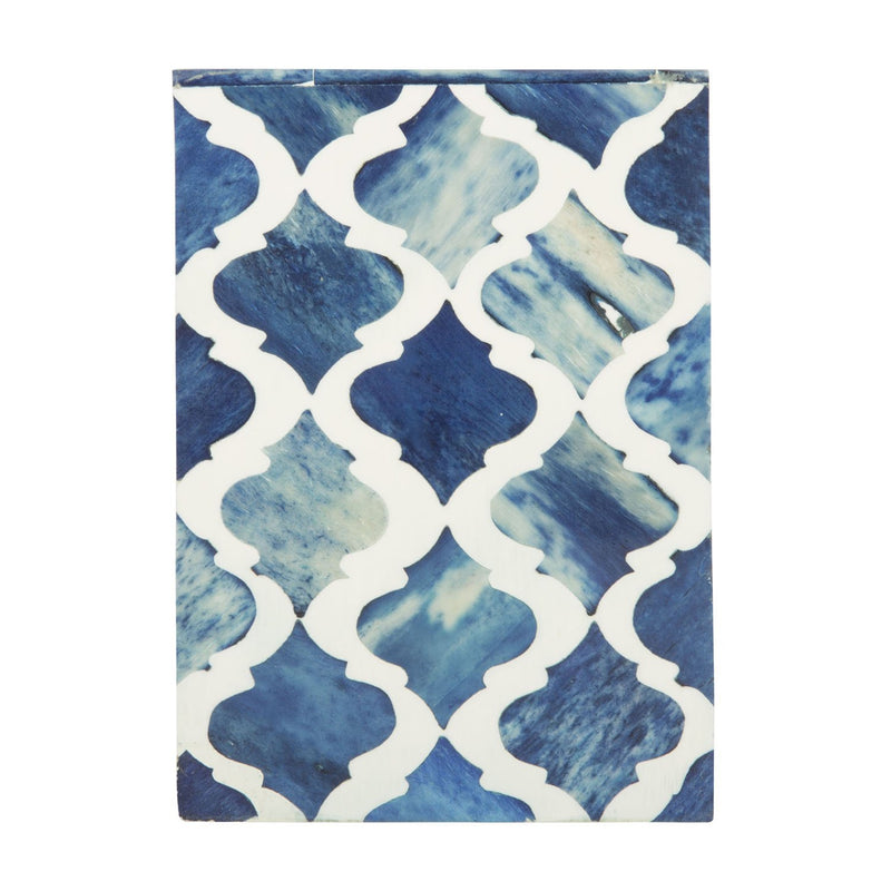 Handicrafts Home Pen Holders Organizers - Pencil Holders and Organizers for Desk - Moroccan Blue 3x4x3 Inch