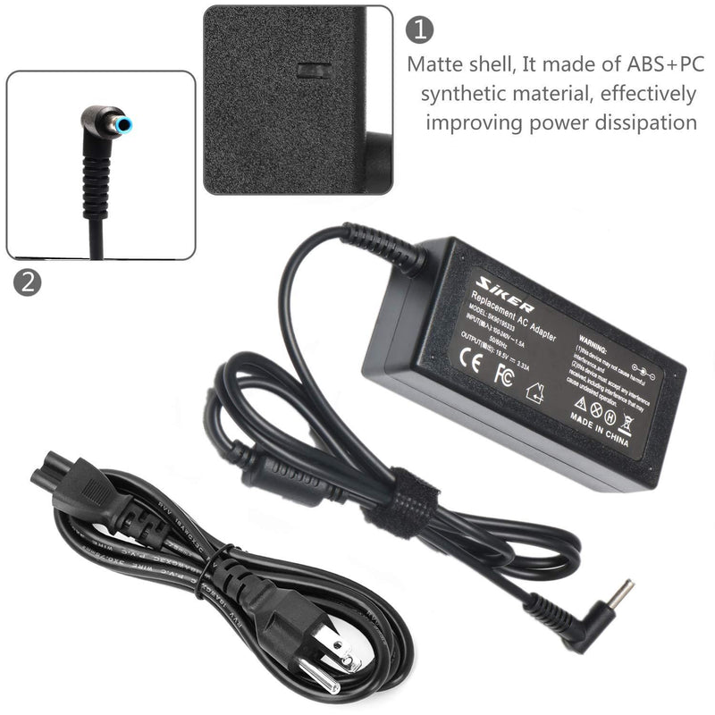 19.5V 3.33A 65W Replacement AC Power Adapter Charger for HP Chromebook 14 Series Notebook PC,HP Pavilion 15 Series Notebook PC,fit PA-1650-32HE 709985-001 710412-001 709985-002 709985-003 714657-001