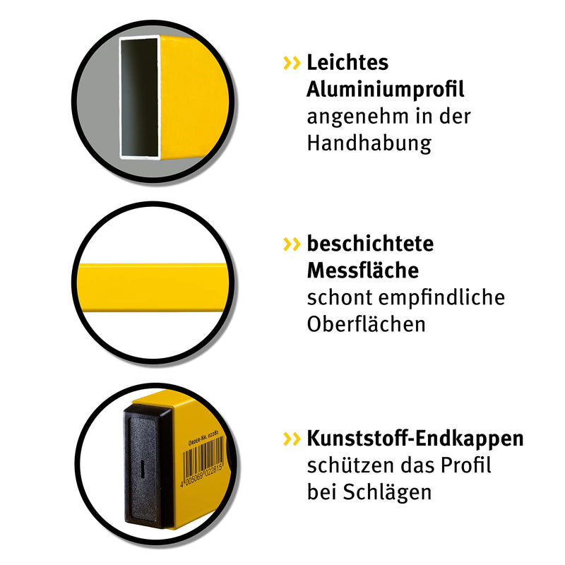 STABILA spirit level Type 70, 30 cm, light aluminum profile, 1 horizontal level, 1 vertical level, Made in Germany spirit levels