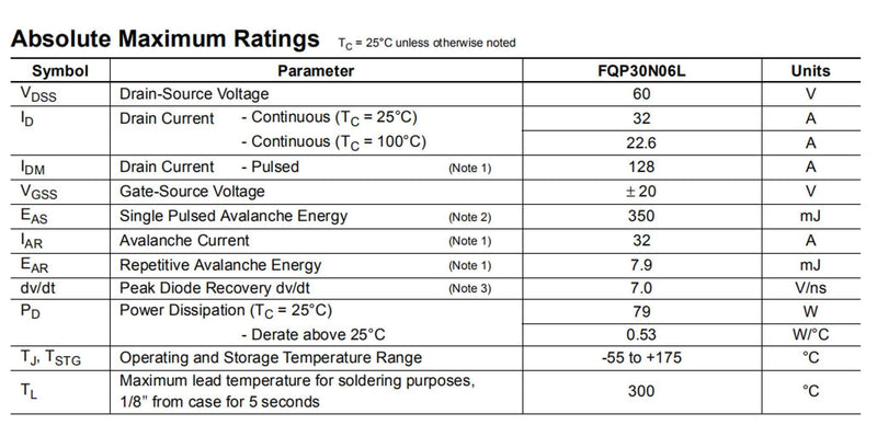 Bridgold 10pcs FQP30N06L FQP30N06 30N06 30N06L N-Channel MOSFET Transistor 32 A/60 V,3-Pin TO-220