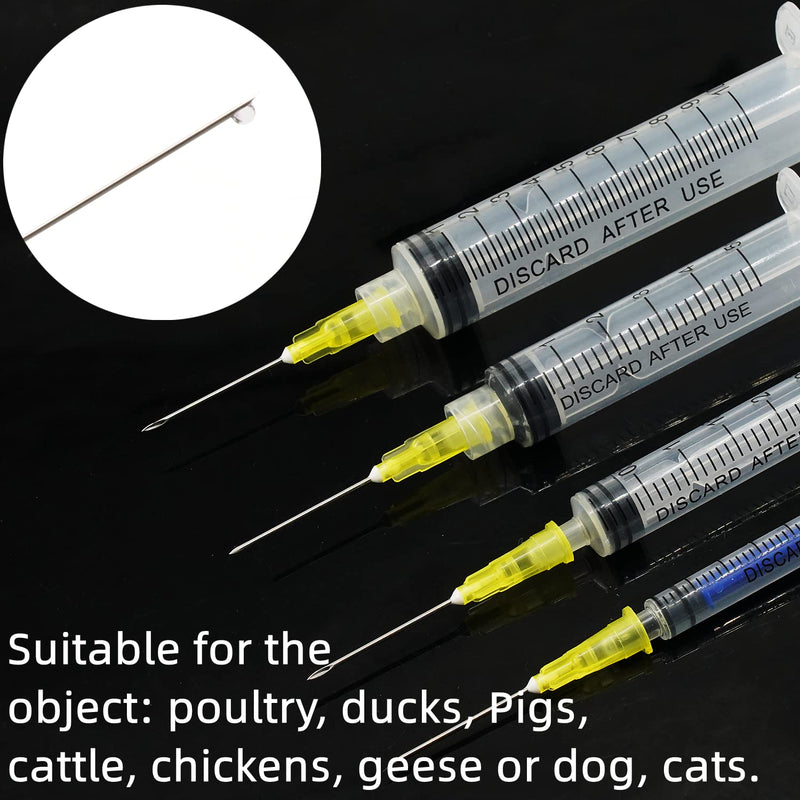 Expesumas 20Ga 1Inch Sterile Disposable Injection Needl with Cap for Animal, Pet, Poultry and Industrial Dispensing Needl Accessories