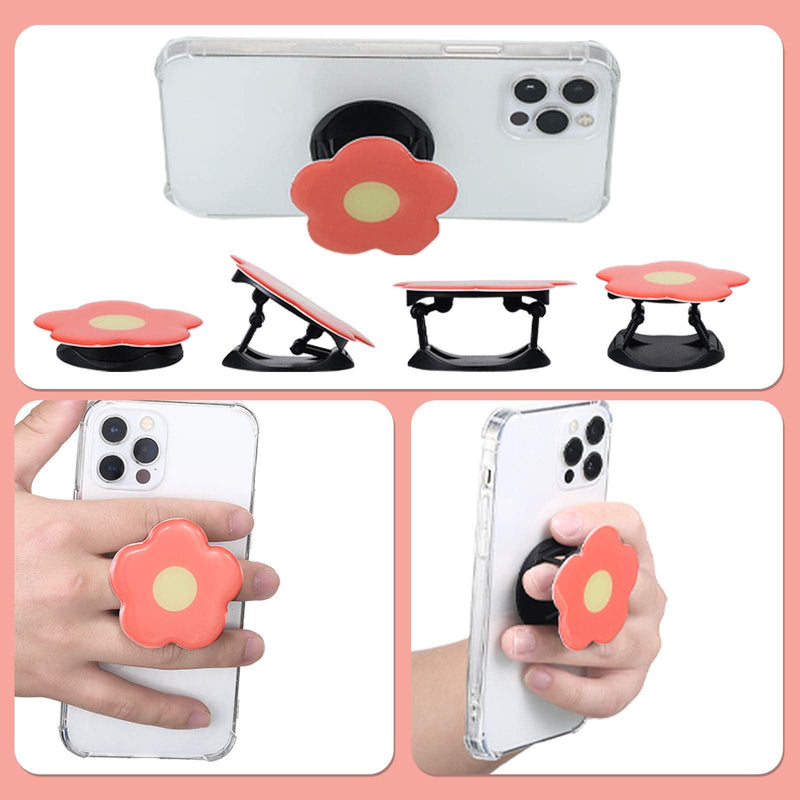 3 Pieces Phone Grip Holder Flower Collapsible Phone Holder Self-Adhesive Sublimation Phone Holders for Smartphone and Tablets