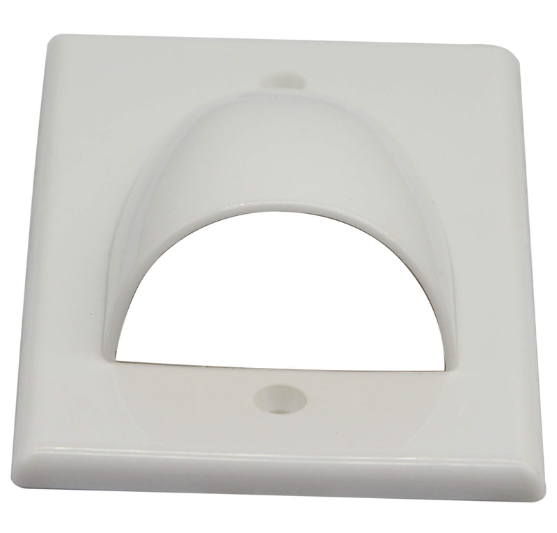zdyCGTime Bulk Nose Faceplate Wall Plate for Cabling 1 Gang Cable Plate Internal Management Convex Audio Video Cable Pass Through Nose Plate White (2 Pack)