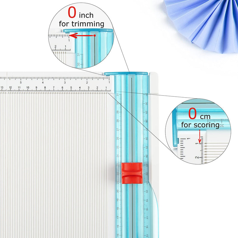 Craft Paper Trimmer and Scoring Board: ArtAt 12 x 12inch Paper Trim Cutter Score Board Scoring Tool with Paper Folding, for Making Scrapbooking, crad, Coupons and Photo