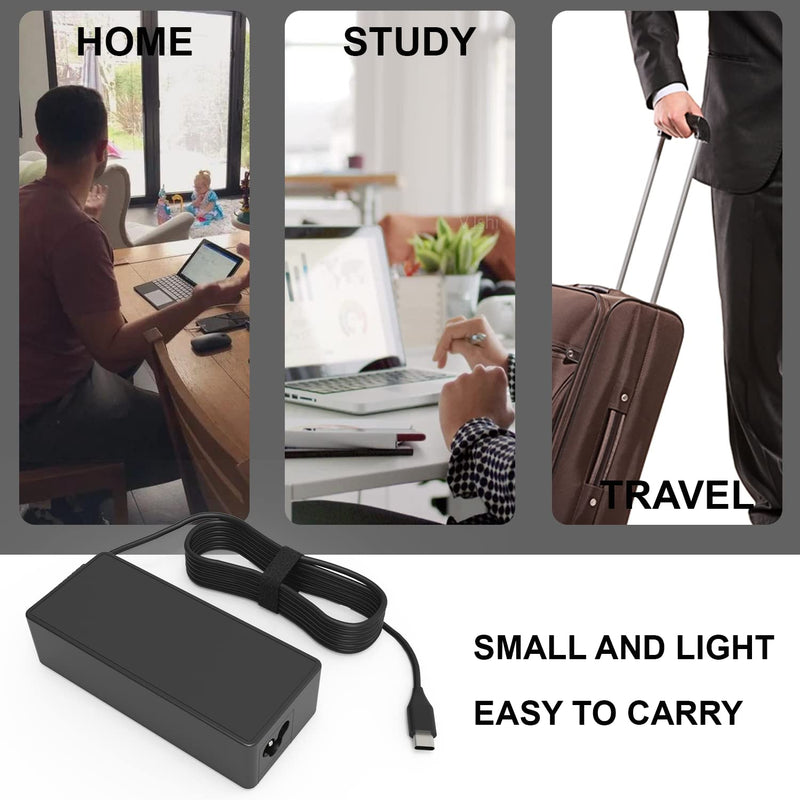 65W 45W USB C Laptop Charger for Lenovo ThinkPad T480 T480s T490 T490s T580 T590 L380Â ThinkPad X1 X280 X380 X390 P52s P53s t14 E14 Yoga 730 920 940 Type C AC Adapter GX20M33579 ADLX65YDC2A ADLX65YCC2A