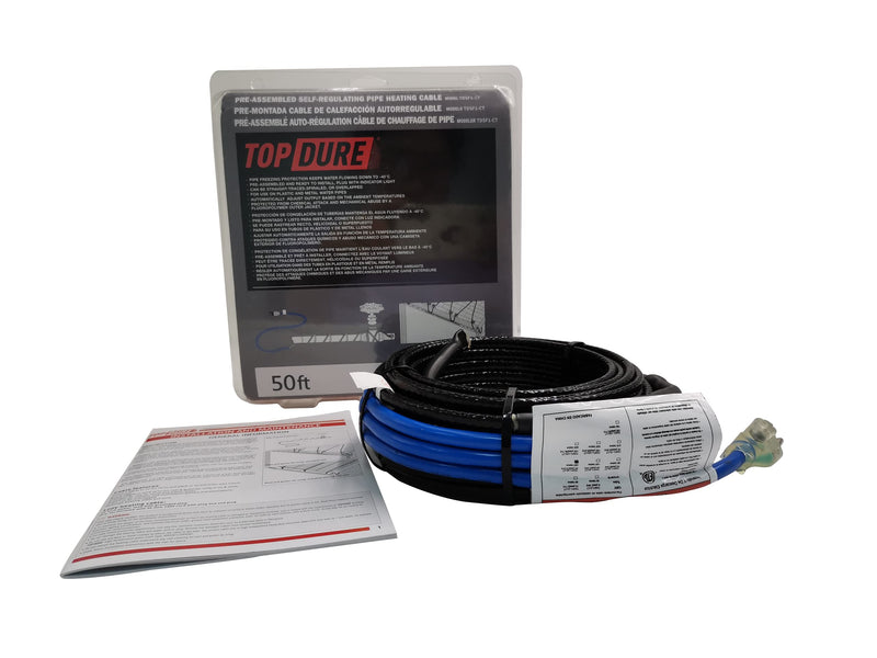 TDSF1-CT Self Regulating Pre-Assembled Heating Cable 6-feet 120V