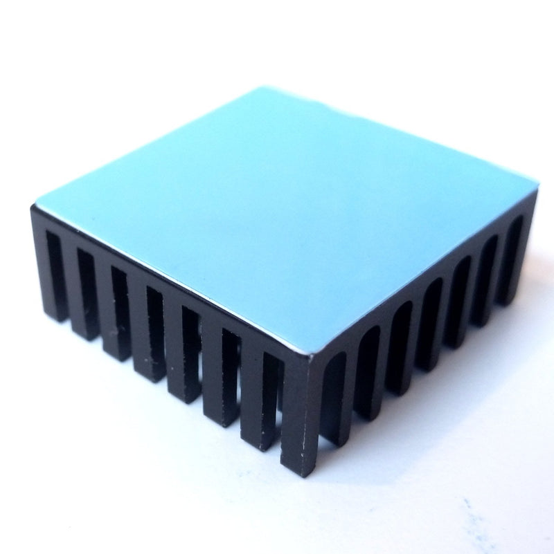 Easycargo 10pcs 25mm Heatsink Kit 25x25x10mm + 3M 8810 Thermal Conductive Adhesive Tape, Cooler Aluminum Heat Sink for Cooling Raspberry Pi 4 GPU IC Chips LED (25mmx25mmx10mm)
