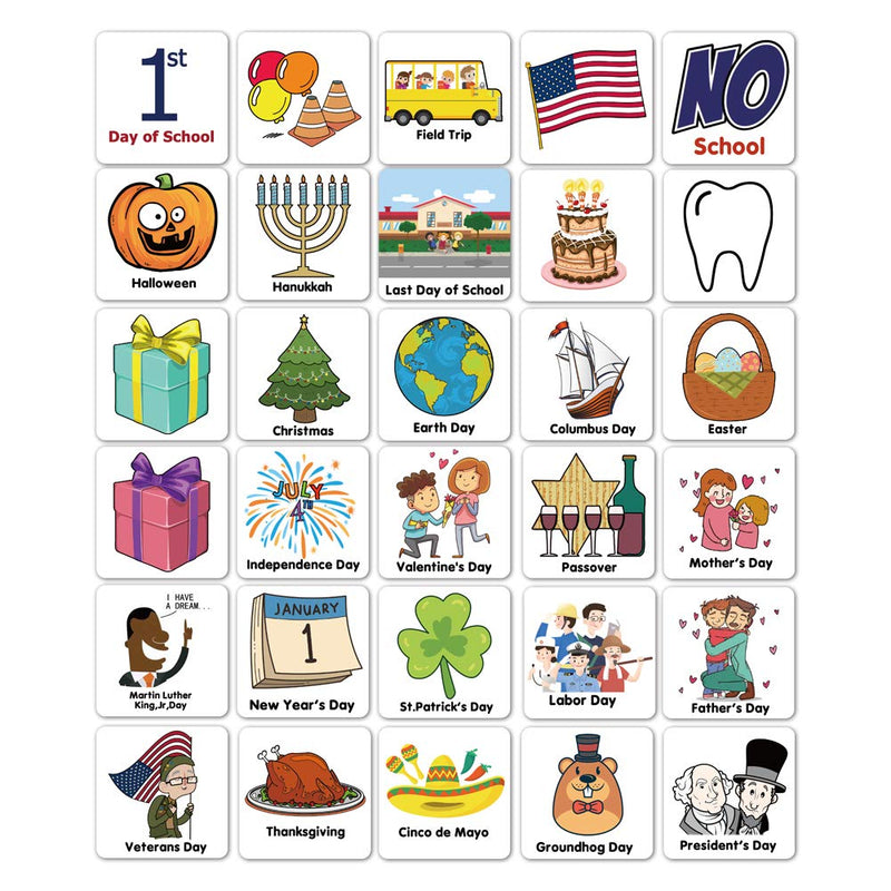 Godery Calendar and Weather Pocket Chart, Classroom Organized Chart, 149 Pieces (Black) Black