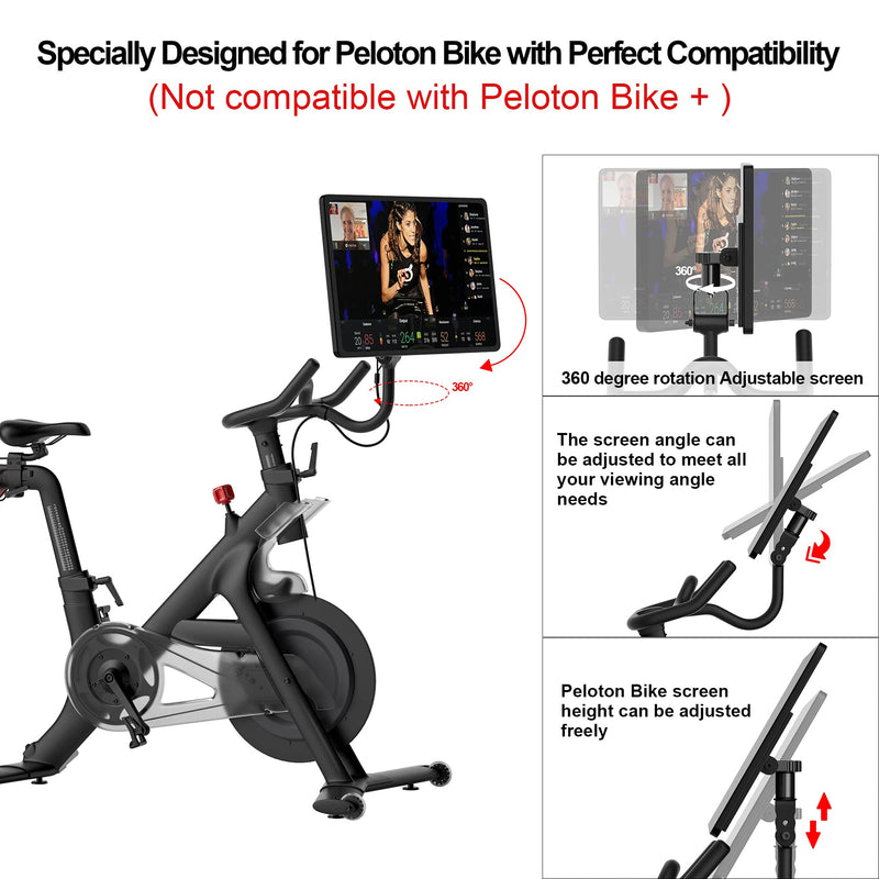 COOLWUFAN 360 Degree Rotate Screen Adjuster for Peloton Bike, Upgraded Screen Swivel for Peloton, Accessory to Turn Peloton Bike Screens, Accessories for Peloton (Not Compatible with Peloton Bike +)