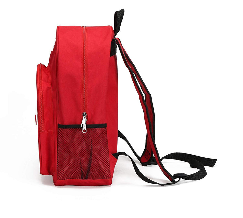 PAXLamb Red First Aid Bag Empty First Aid Backpack Empty Medical Storage Bag for First Aid Kits Pack Emergency Hiking Backpacking Camping Cycling Travel Car (15.7*11.8*5.9")