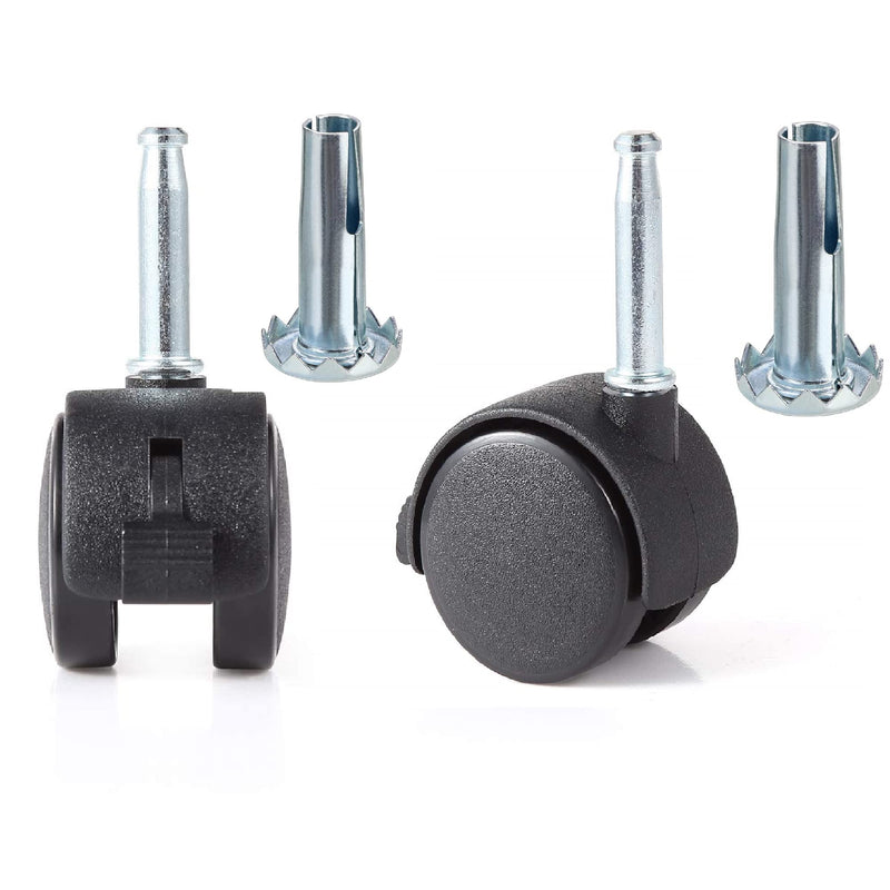 MCAMPAS 2 Pack Lock Swivel Caster Replacement Parts for Weber Gas Grill Stem Casters-2.5 inch Caster Wheel