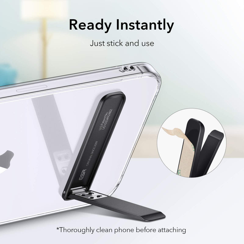 ESR Boost Phone Kickstand, Vertical and Horizontal Stand, Adjustable Angle, Compatible with iPhone 13/13 Pro/13 mini/13 Pro Max/12/12 Pro/12 mini/12 Pro Max/SE 2022, and Samsung Galaxy S22, Black