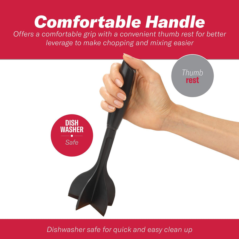 Good Cook Touch High-Temp Hamburger Meat Chopper, Black