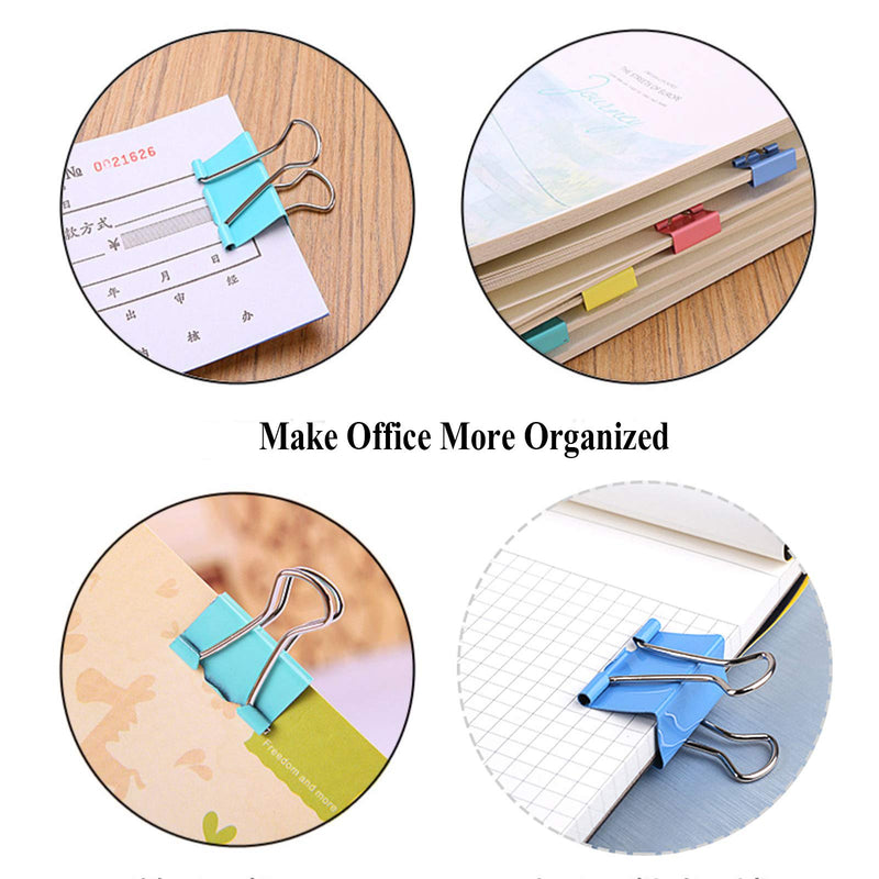18 Pcs Colorful Extra Large Binder Clips 2 inch for Office