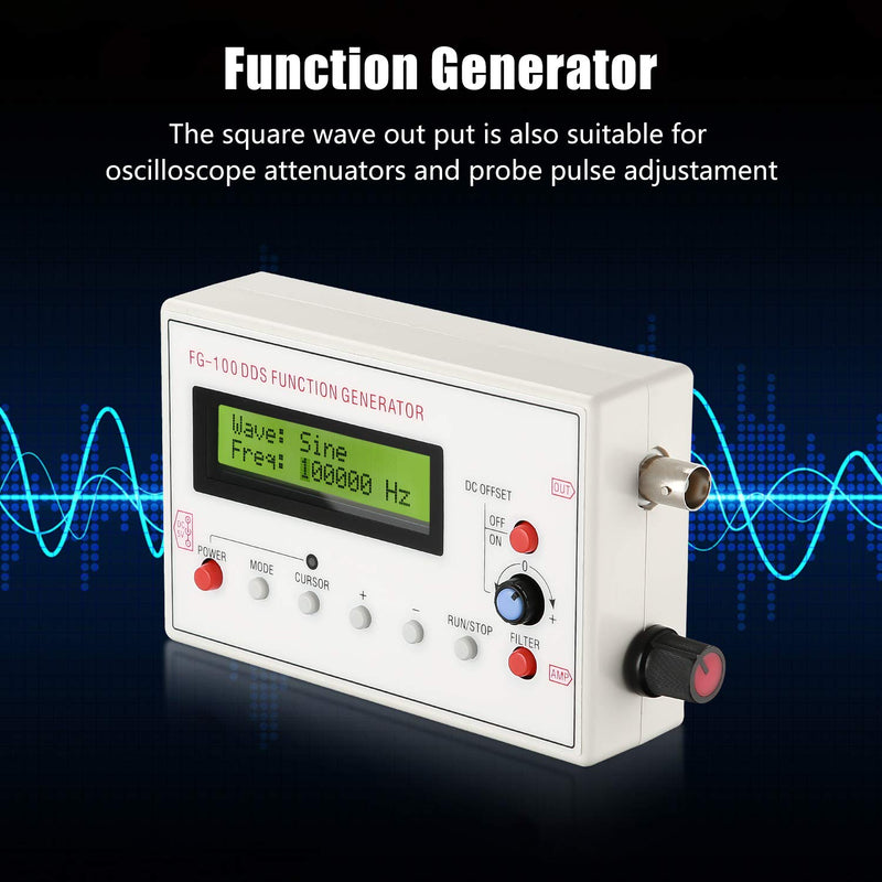 1HZ-500KHZ DDS Functional Signal Generator, Seesii DDS Function Low Frequency Signal Generator Sine/Triangle/Square/Sawtooth Waveform 1HZ-500KHZ