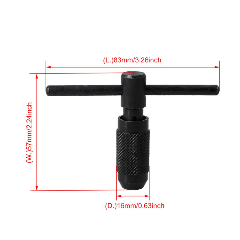 CNBTR T-Handle Tap Wrench Tap Holder Wrench M2.0-M4.0 Adjustment for Tapping Threading Tool T Type:M2.0-M4.0