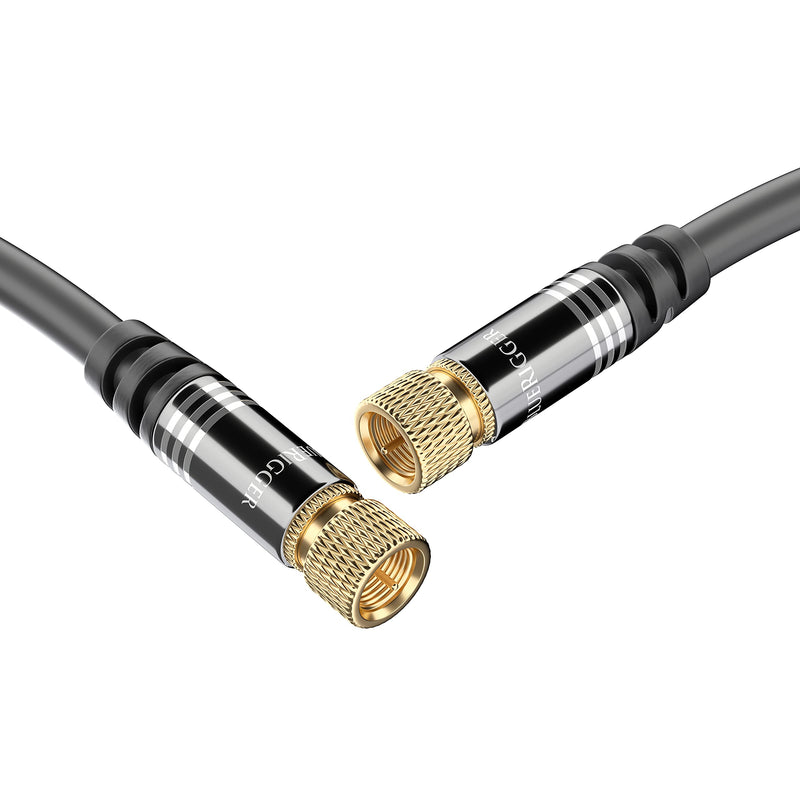 BlueRigger RG6 Coaxial Cable (6FT, Male F Type Connector, Triple Shielded) â€“ Digital Audio Video Coax Cable for HDTV, CATV, Cable Modem, Satellite Receivers 6FT