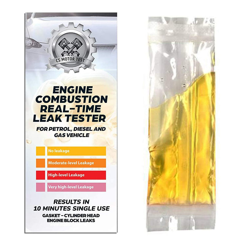 CS Engine Combustion Real-TIME Leak Tester - CO2 Leak Tester - Cylinder Head Gasket Tester - Test While Driving - Petrol Diesel Gas - Engine Under Load Head Gasket Test Kit - 10 PCS in a Special Box