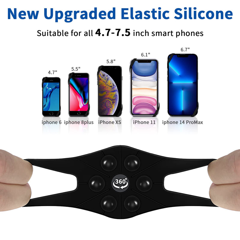 【2023 New】 HLOMOM Phone Holder for Running,Wristband Fits 4.7-7.5'' Phones Sports Armband 360°Rotation & Detachable for iPhone 14/14Pro/13ProMax/12/Pro/Pro Max/XS/8/7/6, Samsung Galaxy (S) Wristband 5.5-11'' Black