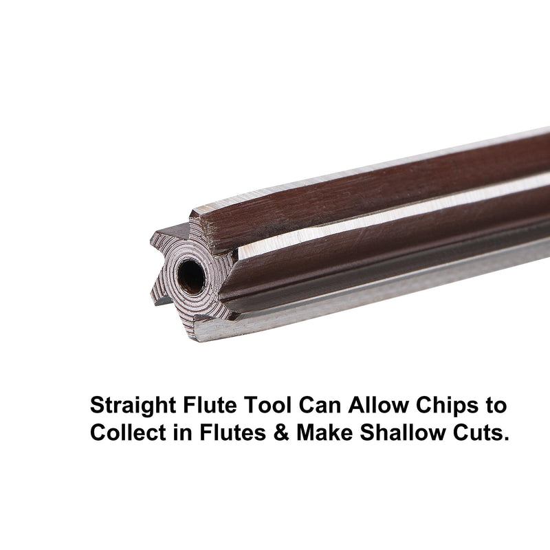 sourcing map 10pcs hand reamer set H8 6 grooves straight shank milling cutter 3/4/5/6/7/8/9/10/11/12mm