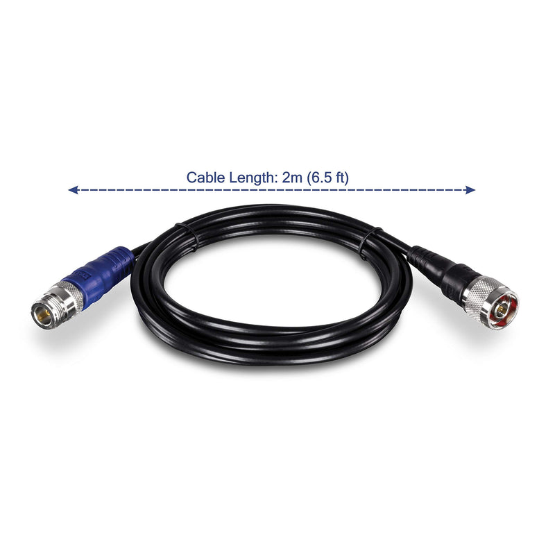 TRENDnet N-Type Male to N-Type Female Antenna Cable - 2M (6.5 ft.), TEW-L402 6.5 ft