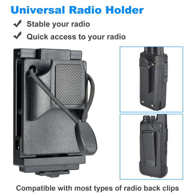 iGuerburn Two-Way Radio Holster Duty Belt, Universal Tactical Radio Holder Clip Law Enforcement Accessories for Men