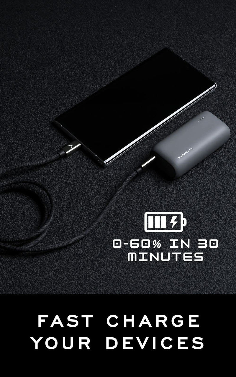 Zeus-X Short USB-C to USB-C Cable 0.33ft/0.1m 60W 20V/3A Type-C Fast Charging Cable QC3.0 QC4.0 Compatible with Samsung, OnePlus, Google Pixel, iPad Pro 0.1 Meters