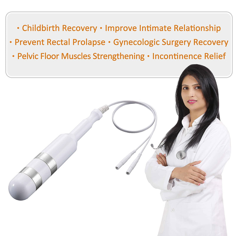 iStim Probe for Kegel Exercise, Pelvic Floor Electrical Muscle Stimulation, Incontinence - Compatible with TENS/EMS Approved (Vaginal - Large)