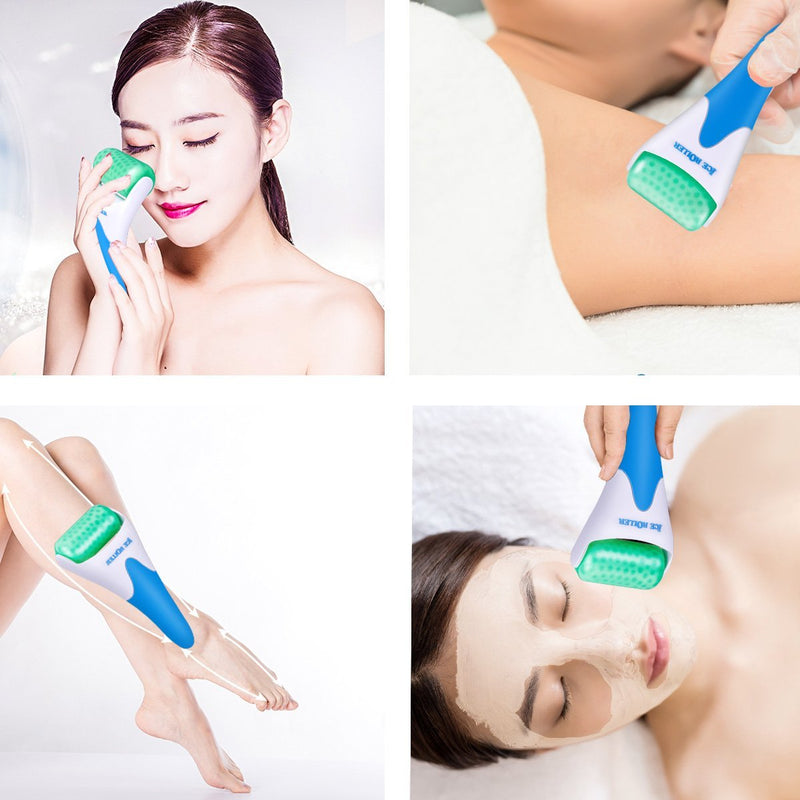LATME Ice Roller for Face Eyes,Womens Gifts,Face Massager Roller Puffiness Migraine Pain Relief and Minor Injury(Green) Green