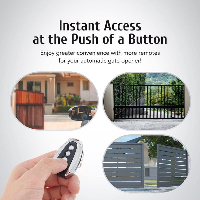 CO-Z Remote Control for Automatic Sliding Gate Opener Hardware, Electric Rolling Driveway Gate Opener Closer Security Kit Remote (1x Backup Key) Original version