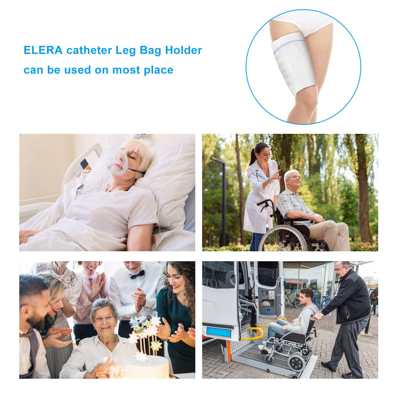 2PCs Urine Bag Holder Carer,Elera Comfortable Foley Leg Bag Sleeves Urinary Incontinence Supplies (Medium) Medium (Pack of 2)
