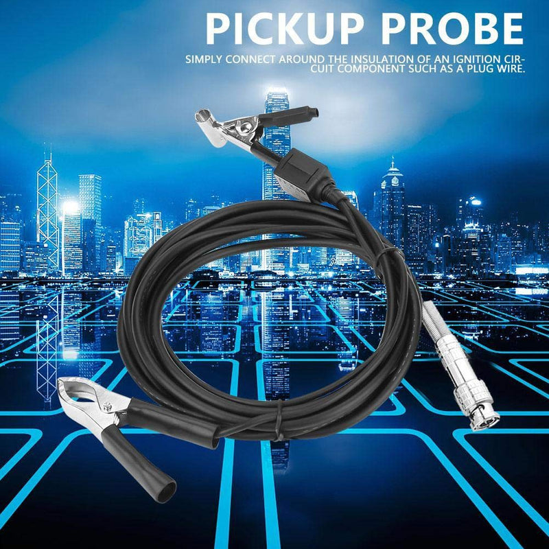 Oscilloscope Clip Probes 1Pcs Professional Secondary Ignition Pickup Oscilloscope Clip Probe X10000 Switchable High Sensitivity Inductive Capacitance Sensor Auto Ignition with Shielded 2.5m Lead
