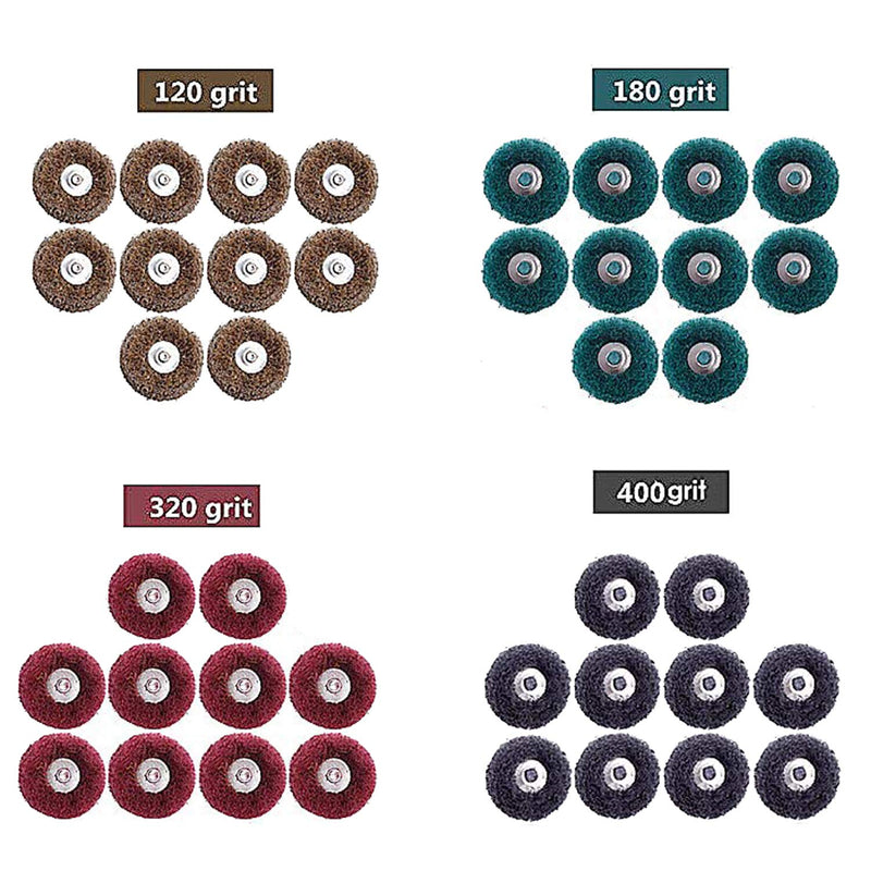 DQZSY 40pcs 25mm Grinding Wheel Polishing Grinding Wheel for Dremel - Metal Grinding Attachment with 3mm Handle Rotary Tool