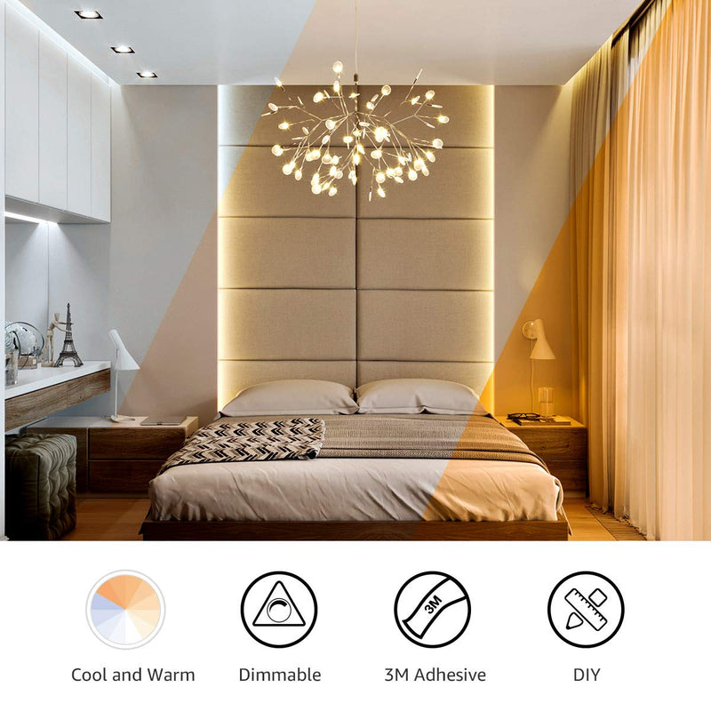 Lepro LED Strip Light, 3000K-6000K Tunable White, 16.4ft Dimmable Bright LED Tape Lights, 300 LEDs 2835, Strong 3M Adhesive, Suitable for Home, Kitchen, Under Cabinet, Bedroom 16.4 ft