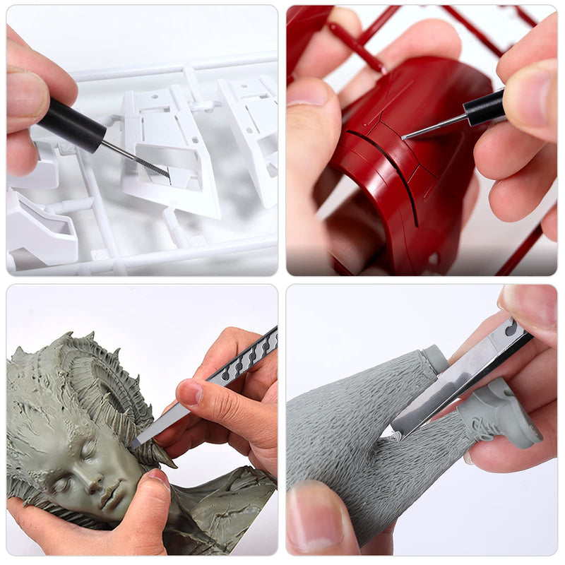 Pro Grade 3D Printing Tools Kits,Sharp high Manganese Steel 3D Printing Spatula Set,Deburring Tool Knife,Including Tool Box,Works on Metal,Resin,PVC and 3D Print Plastic Edges,Resin Art(Multi-Purpose)