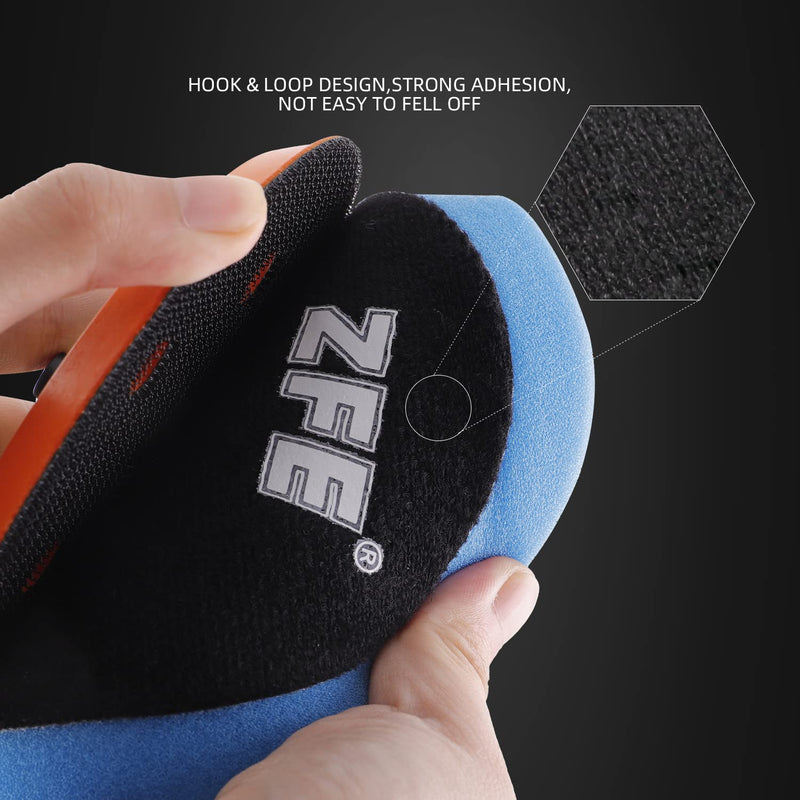Polishing Pads, ZFE 6Pcs 6"(150mm) Waffle Foam Buffing Pads Polishing Pads Wool Pad Kit for RO/DA Car Polisher Boat Polishing