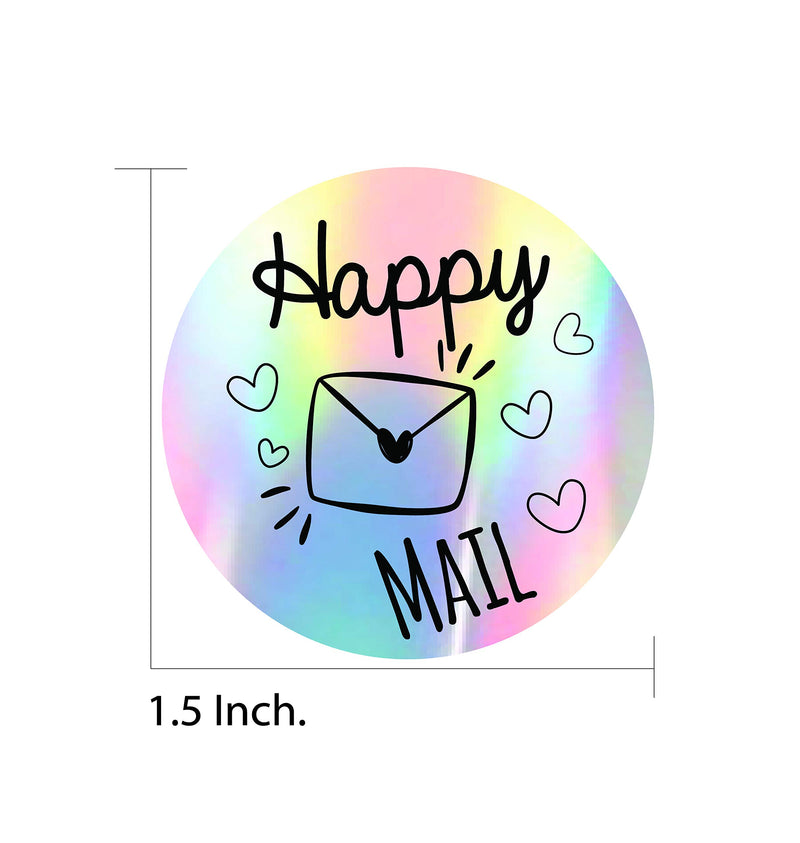 500 Holographic Thank You Stickers 1.5" inch- Happy Mail Rainbow Label - You´ve Got Great Taste Stickers roll Small Business - Christmas Thanksgiving Stikers -Small Business Stickers.