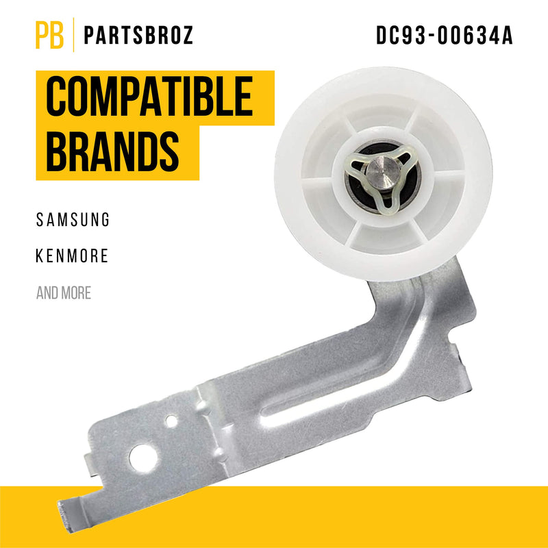 DC93-00634A Idler Pulley Assembly by PartsBroz - Compatible with Samsung Dryers - Replaces AP6038887, DC96-00882C, DC96-00882B, PS11771601 (DC93-00634A) DC93-00634A