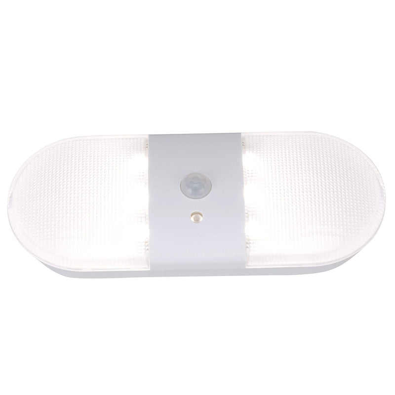 Ecolight Battery-Operated LED Dual Lens Motion Utility Light, 6-Inch, White