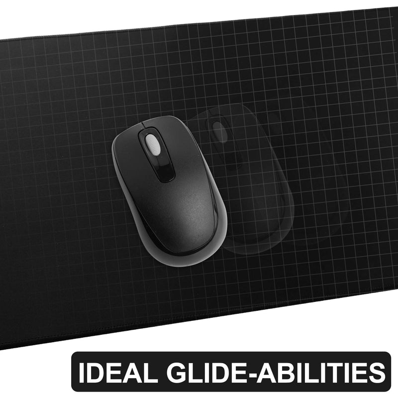 Large Gaming Mouse Pad 35.4"x15.7"x0.12", BviFioX Extended Large Mouse Pad with Premium Textured Cloth, Non-Slip Rubber Base (Black-9040) Black-9040