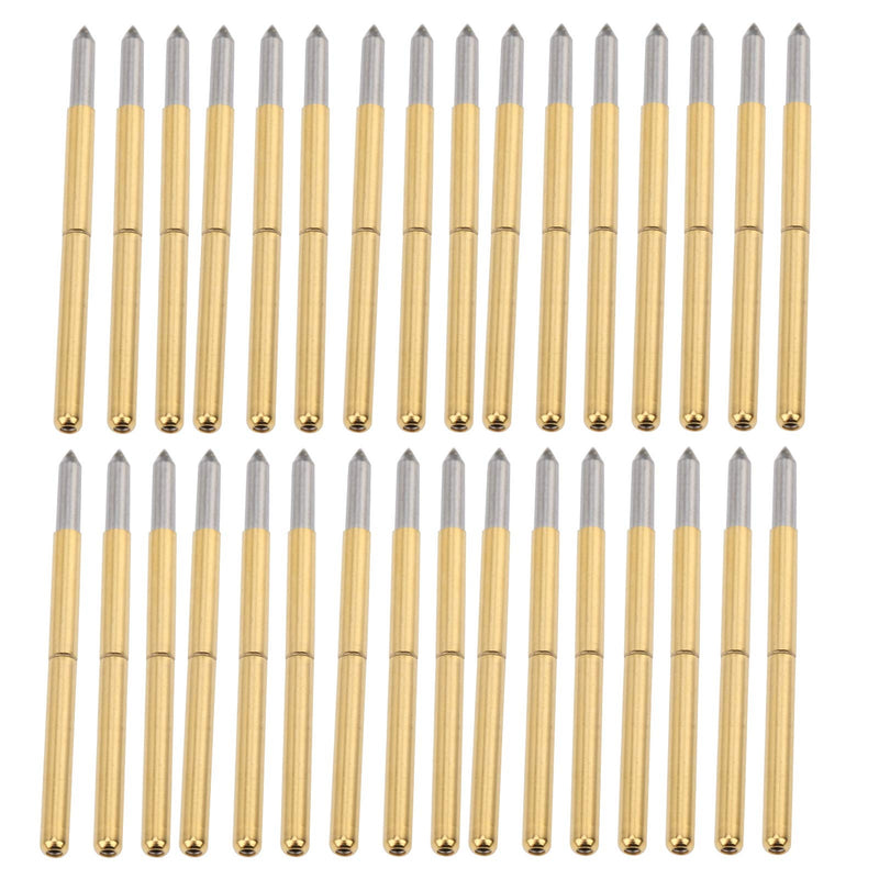 100pcs P125‑B Test Probe, Pin Test Tools 2.0mm Spring Test Detection Probe Pins Brass Pogo Pins