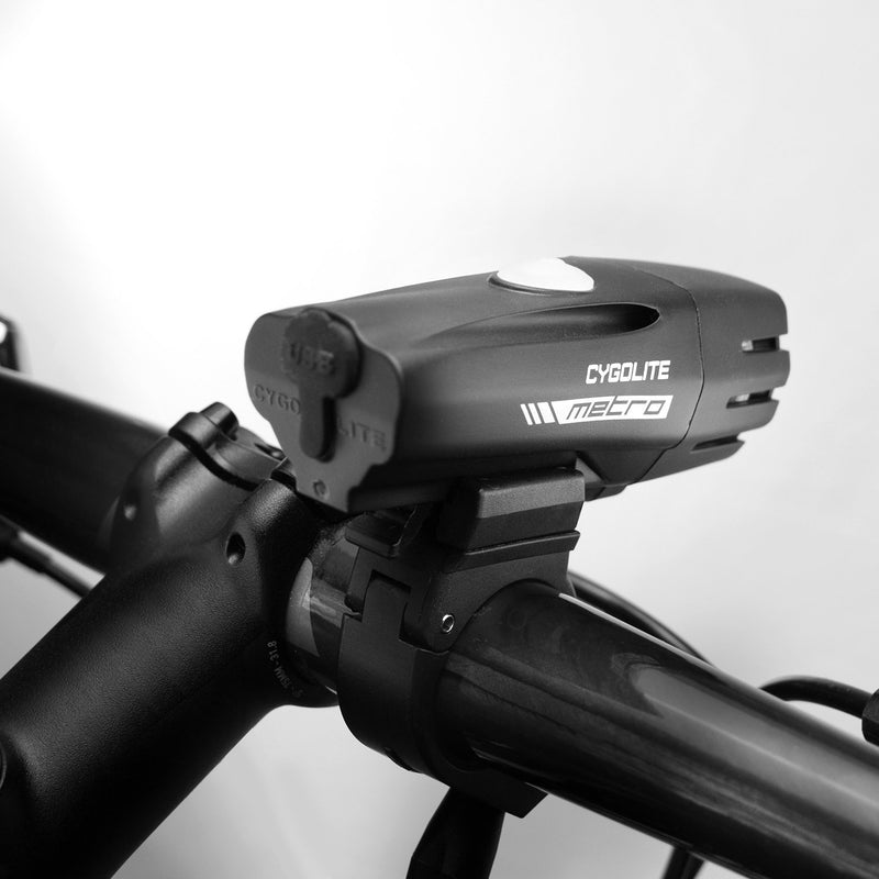 Cygolite Metro 600 Lumen USB Rechargeable Bicycle Headlight, Black 600 Lumens